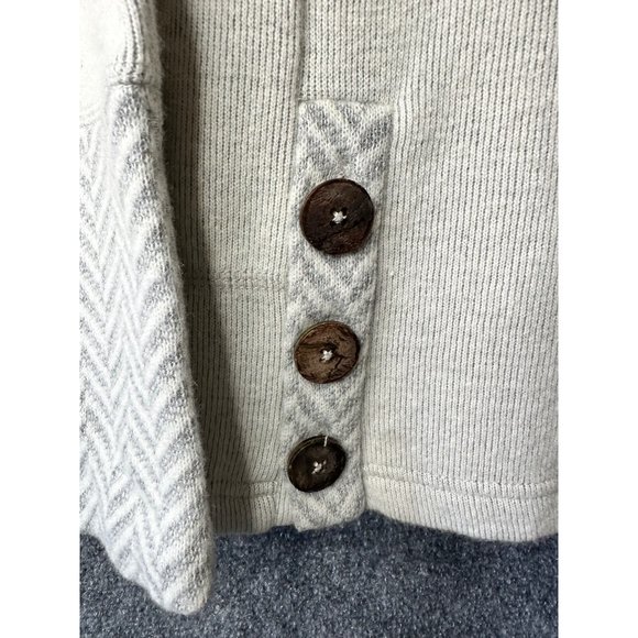 Prana Lucia Wool Blend Mock Neck Sweater Size Small Gray - Picture 10 of 12